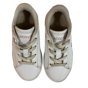 Lacoste Carnaby White Leather Toddler Girls Shoes Size 7